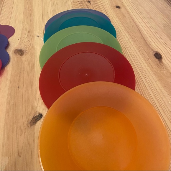 Set of 9 Reusable Plastic Plates - Picture 5 of 5